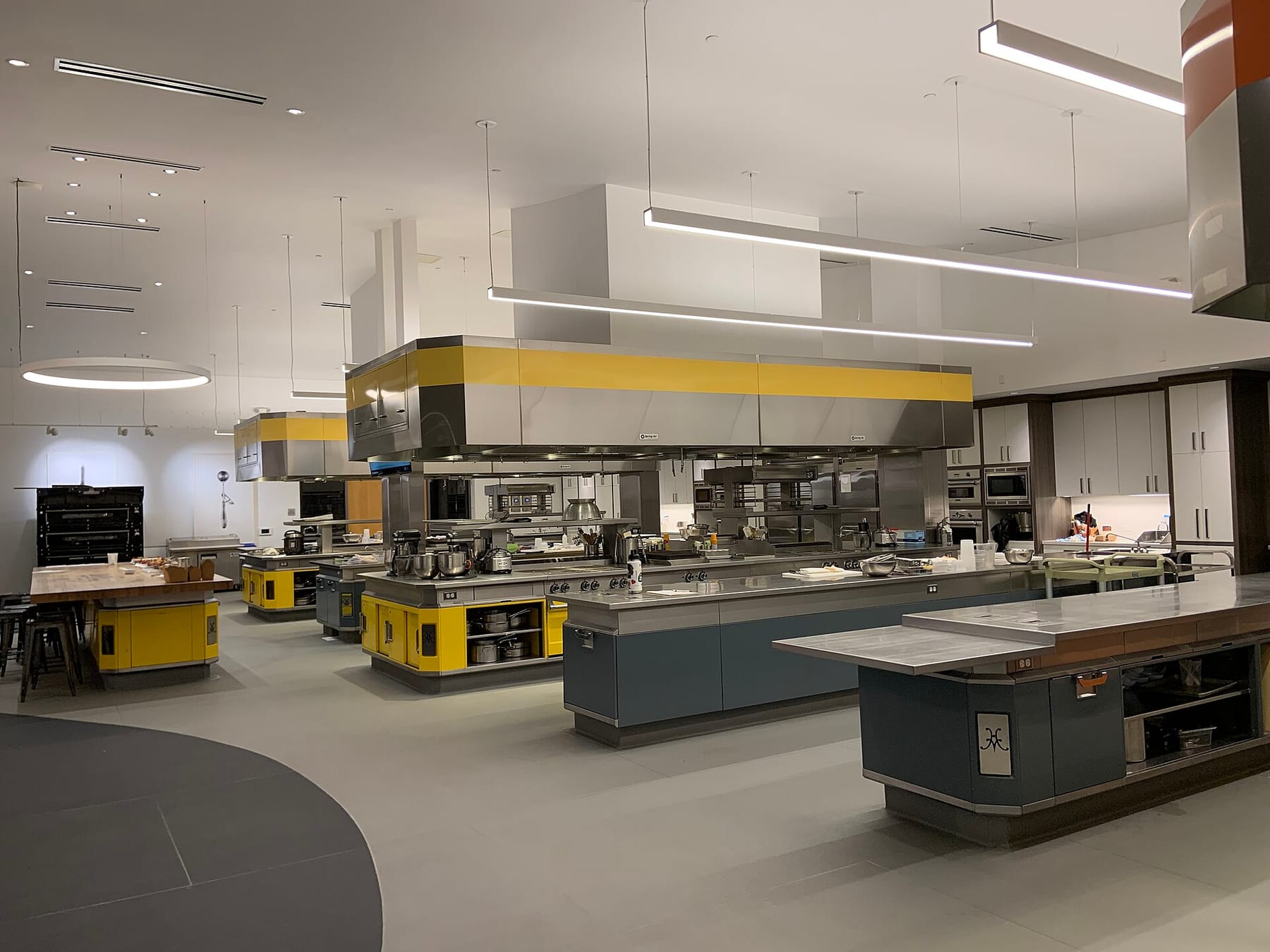 A professional teaching kitchen